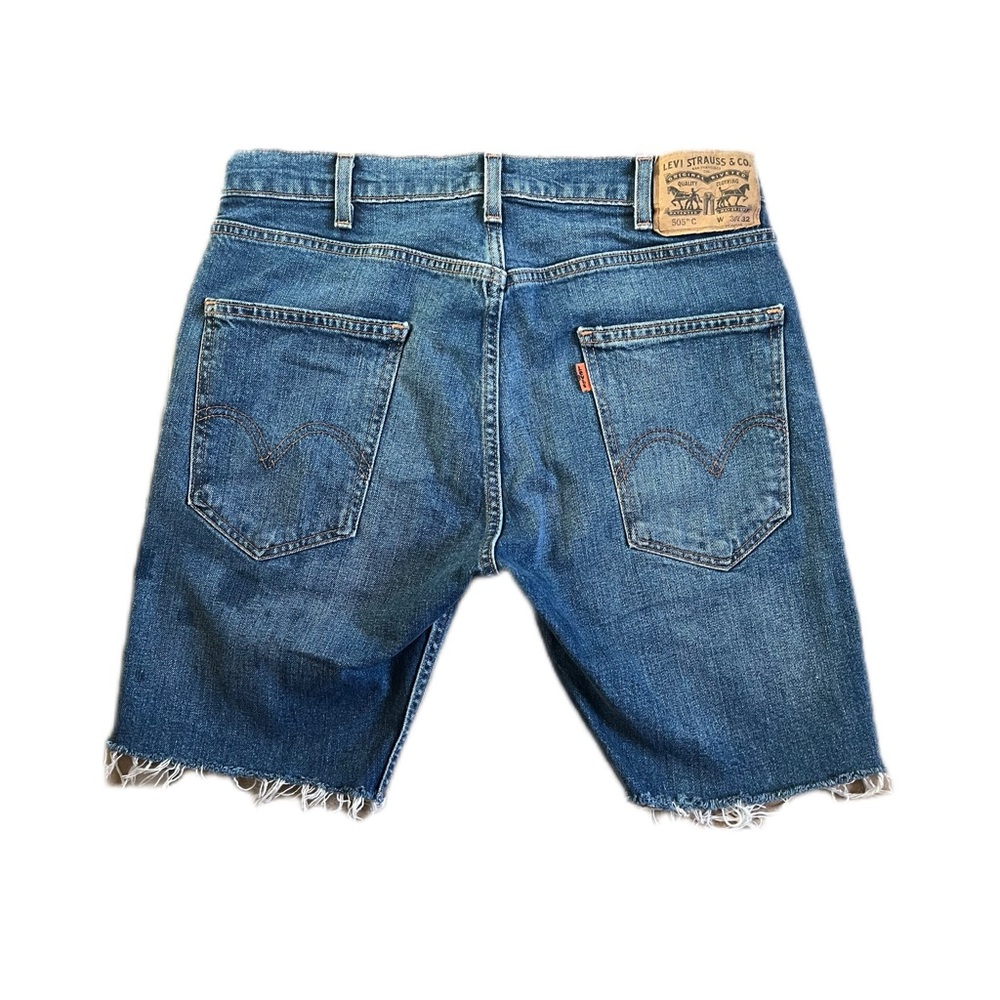 Levi’s 505 jean shorts orange tab